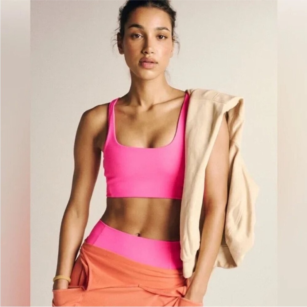FP Movement by Free People Never Better Square Neck Sport Bra Womens